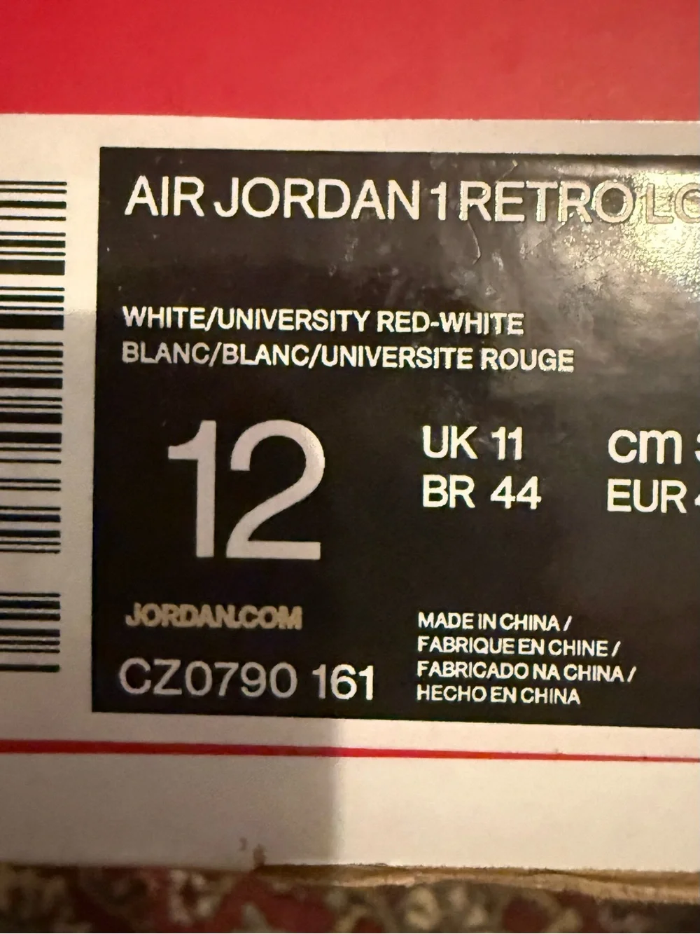 Jordan 1 Retro Low University Red Low-Top Sneakers